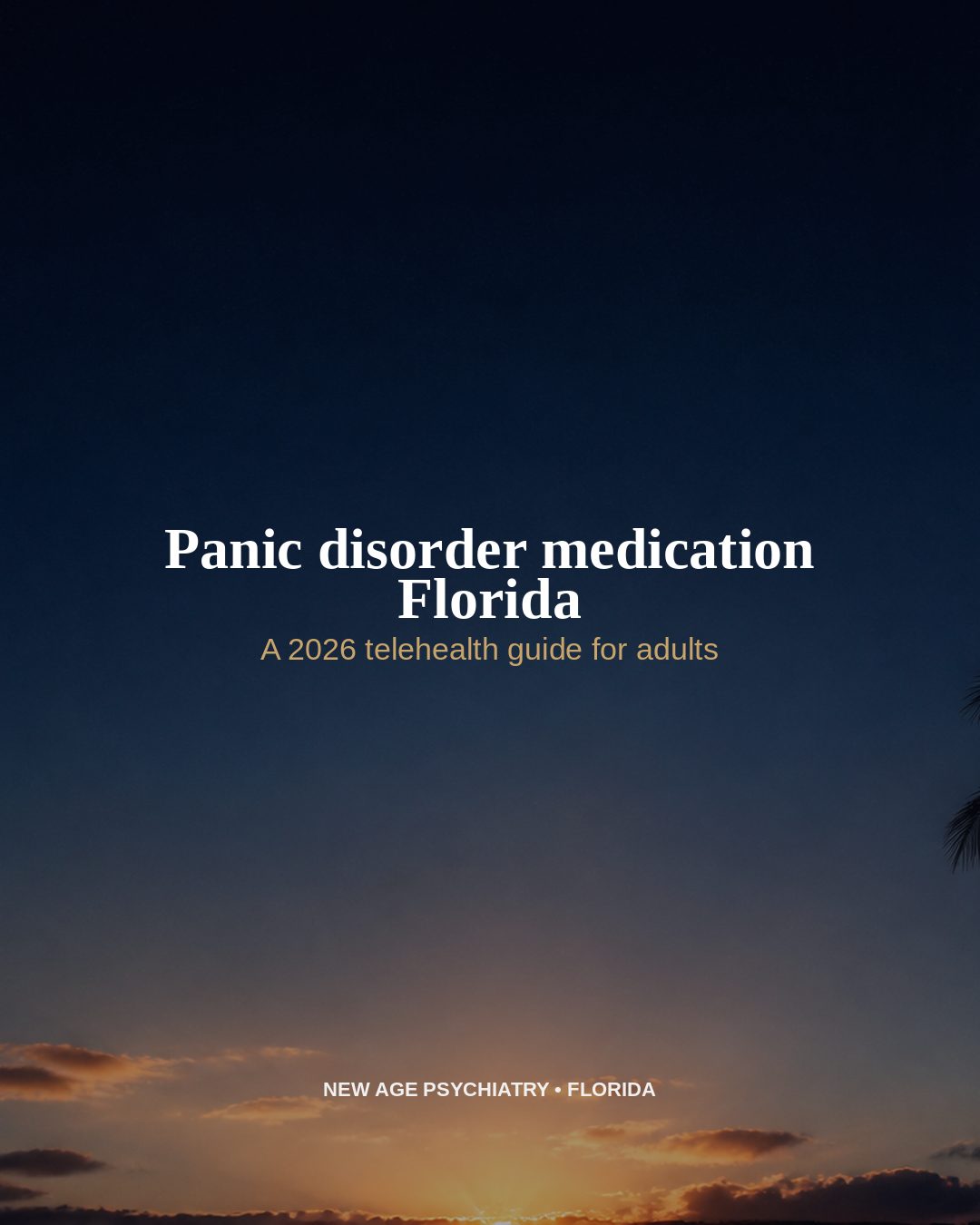 Panic disorder medication Florida telehealth guide for adults