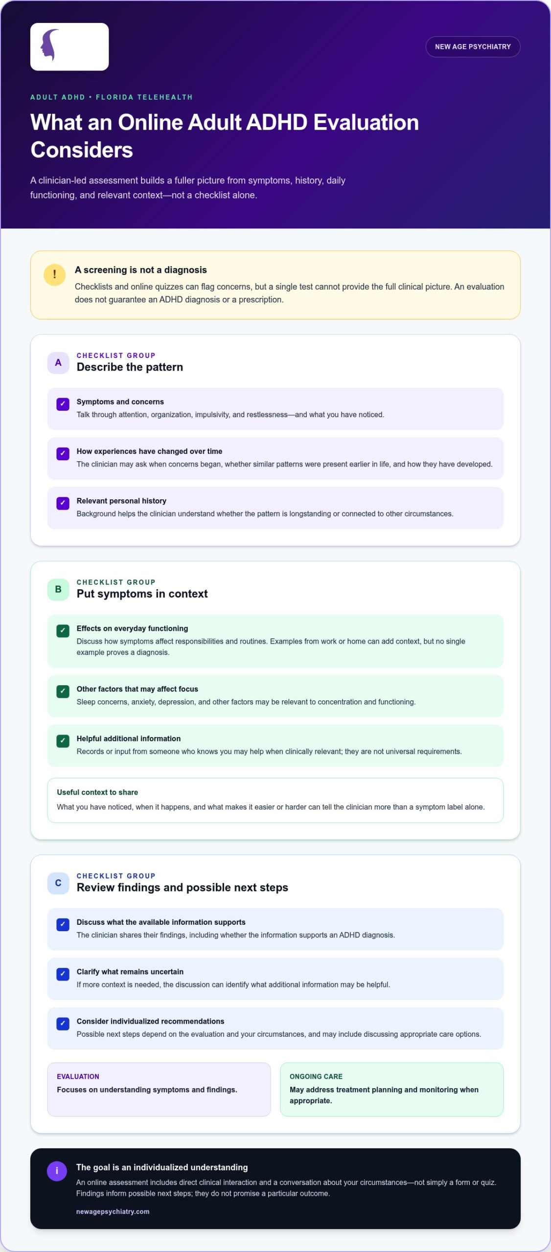 Adult ADHD Assessment Online in Florida: How to Choose the Right Care