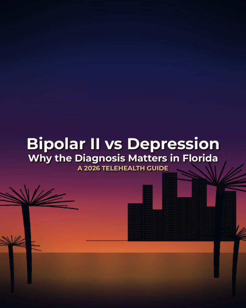 Bipolar II vs depression Florida featured image: why the diagnosis matters, a telehealth guide