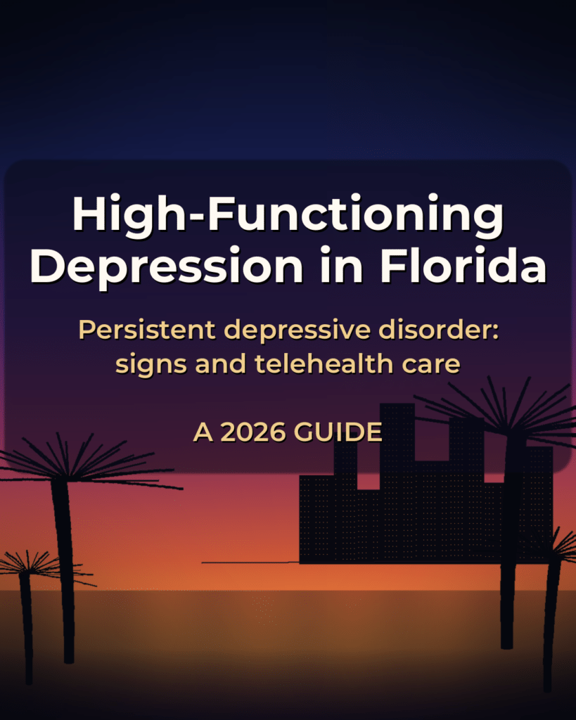 High-functioning depression Florida featured image: persistent depressive disorder signs and telehealth care guide
